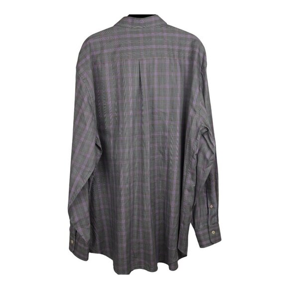 Peter Millar Cotton Micro‎ Check Long Sleeve Button Down Cotton Shirt Size XL - Picture 9 of 10